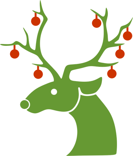 Reindeer Clipart Fancy - Christmas Deer Clipart (424x500), Png Download