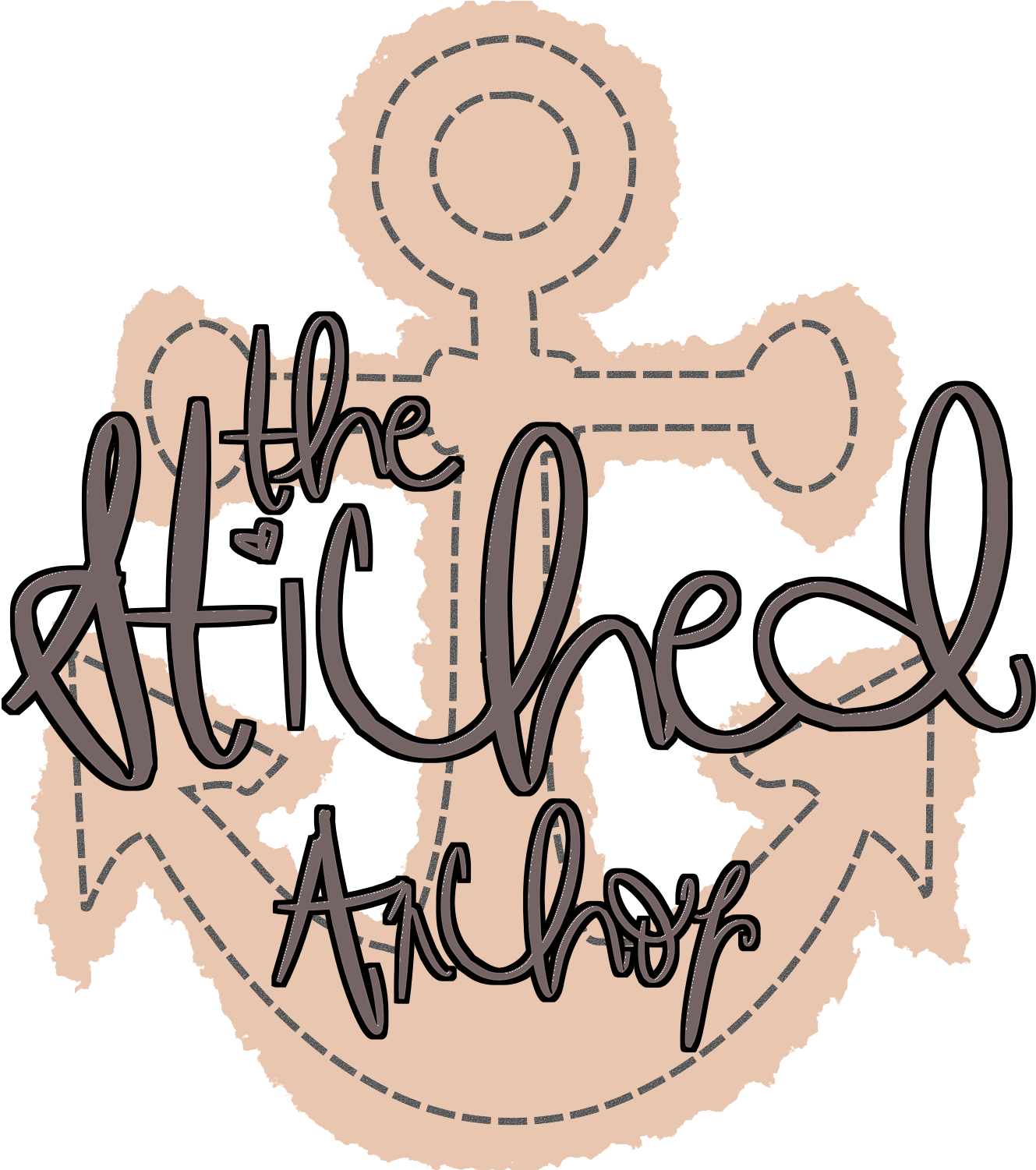 Logo Design By Ericarobe For The Stitched Anchor - Calligraphy (1500x1500), Png Download