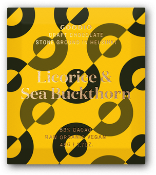 Licorice & Sea Buckthorn - Goodio Chocolate (400x399), Png Download