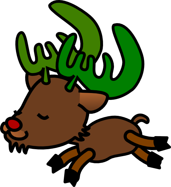Christmas Reindeer Clipart Free - Rudolph The Red Nosed Reindeer (546x599), Png Download