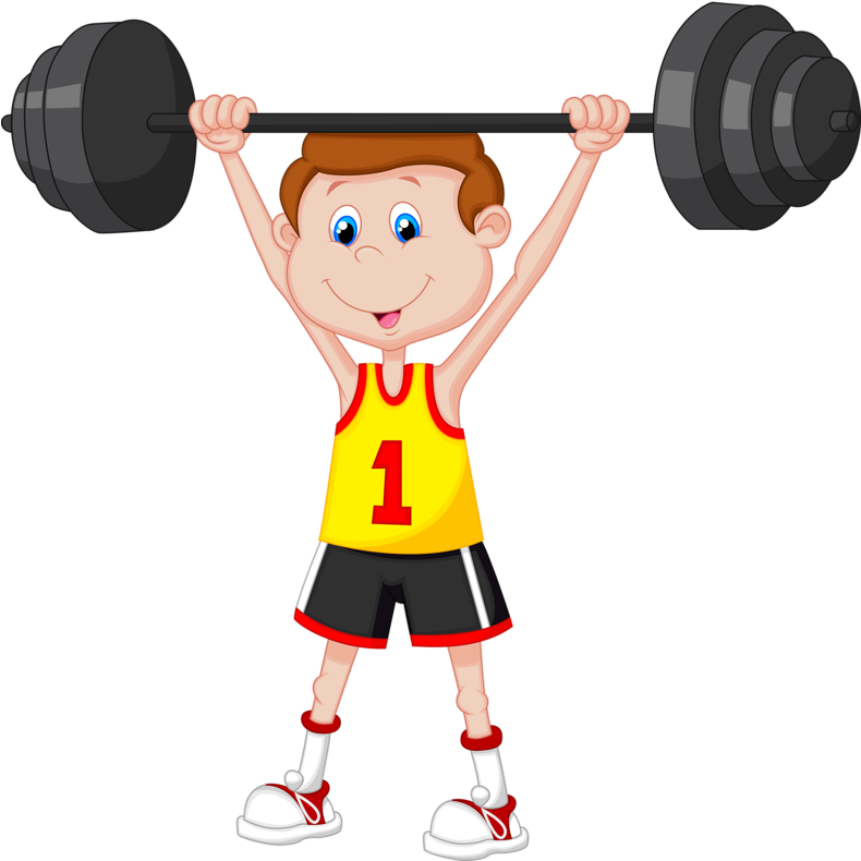 Яндекс - Фотки - Cartoon Boy Lifting Weights (789x800), Png Download