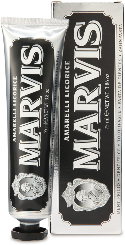 Marvis Amarelli Licorice Toothpaste-0 - Marvis Amarelli Licorice Toothpaste 75ml (1200x1008), Png Download