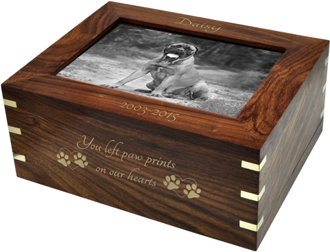 Perfect Wooden Box Pet Urn With Photo Window- Large - Dog Urn Picture Frame (500x500), Png Download