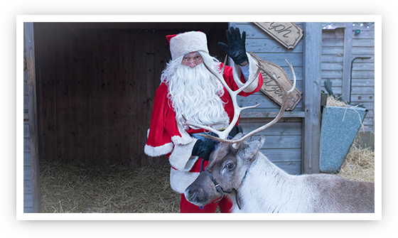 Reindeer - Santa Claus (560x335), Png Download