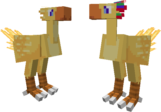 Female Male Chocobo 01 - Hexxit Chocobo (615x443), Png Download