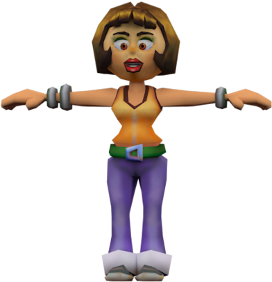 Crash Tag Team Racing Female - Crash Tag Team Racing Male (397x413), Png Download