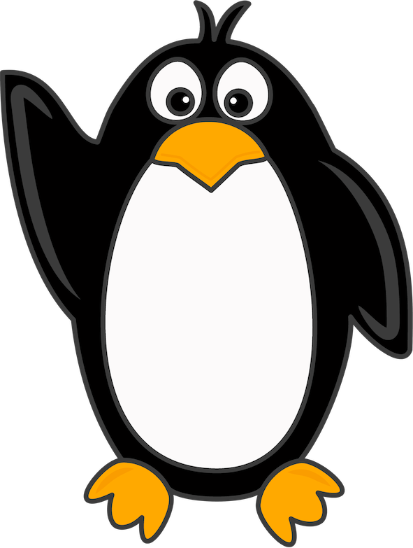 Penguin Clipart These Penguins Will Size Up To A3 - Penguin Clipart Png (591x783), Png Download