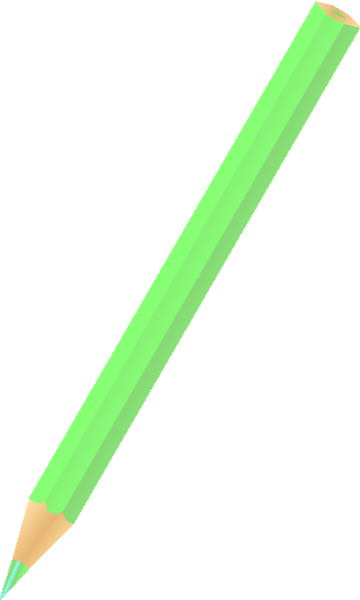 Color Pencil Light Green - Light Green Colored Pencil (360x600), Png Download