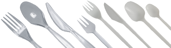 Cubertería De Plástico - Party (700x200), Png Download