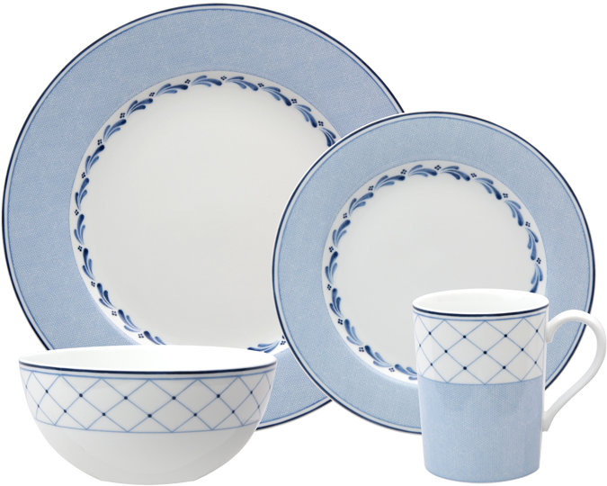 Blue Brushstroke 4-piece Place Setting - Nikko Blue Brushstroke 4-piece Place Setting (720x720), Png Download