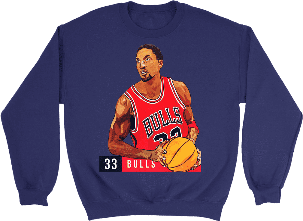 Crewneck Sweatshirt / Purple / S Retro Scottie Pippen - Shirt (1024x1024), Png Download