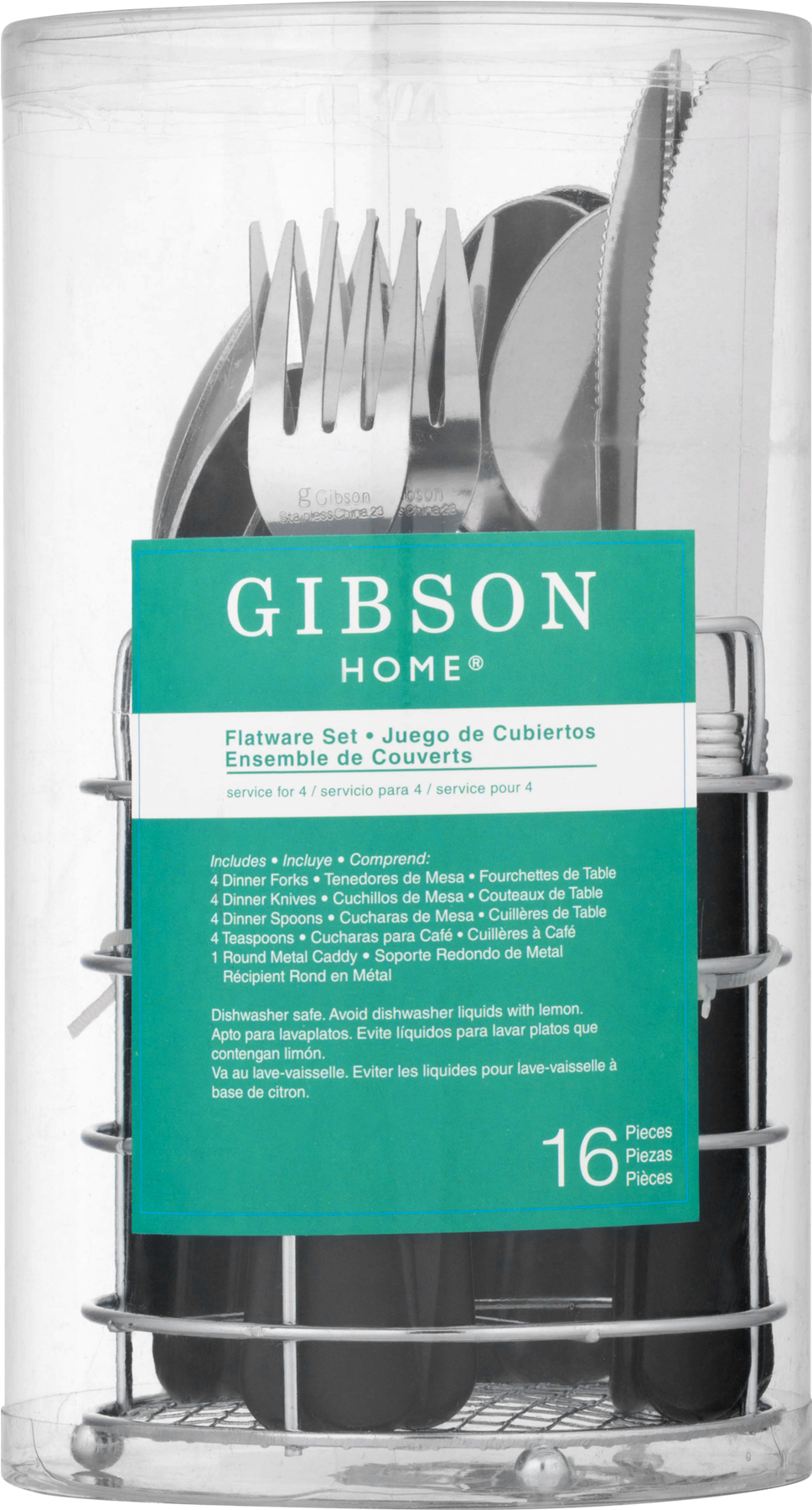 Gibson Home Sensations Ii 16-piece Flatware Set With - Paint Brush (1800x1800), Png Download