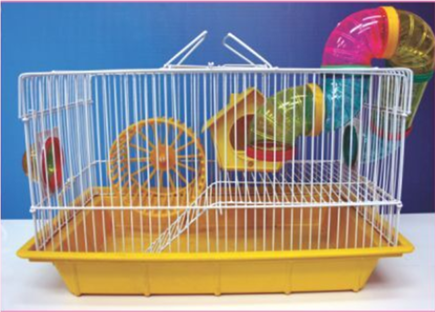 Daro Hamster Cage With Wheel And Funky Tubes - Hamster Cage (1125x1046), Png Download