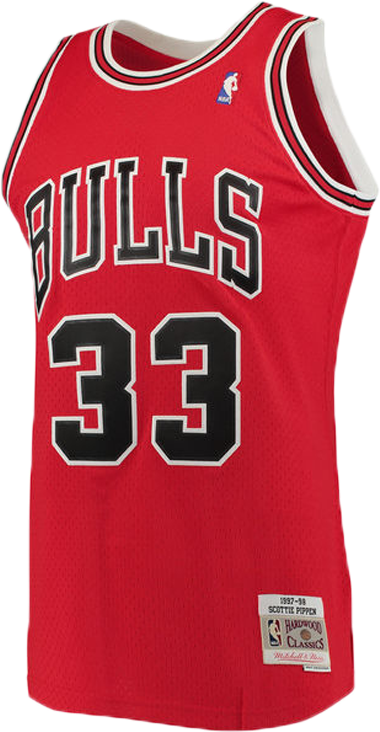 Chicago Bulls Scottie Pippen Red Swingman Jersey - Scottie Pippen Jersey (726x828), Png Download