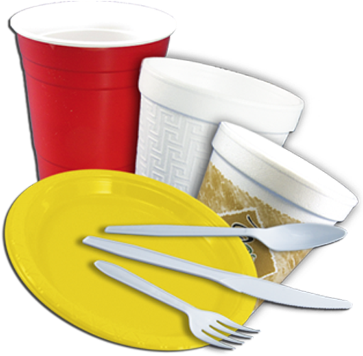 Vasos, Platos Y Cubiertos De Plástico - Platos Y Vasos Desechables Png (600x600), Png Download