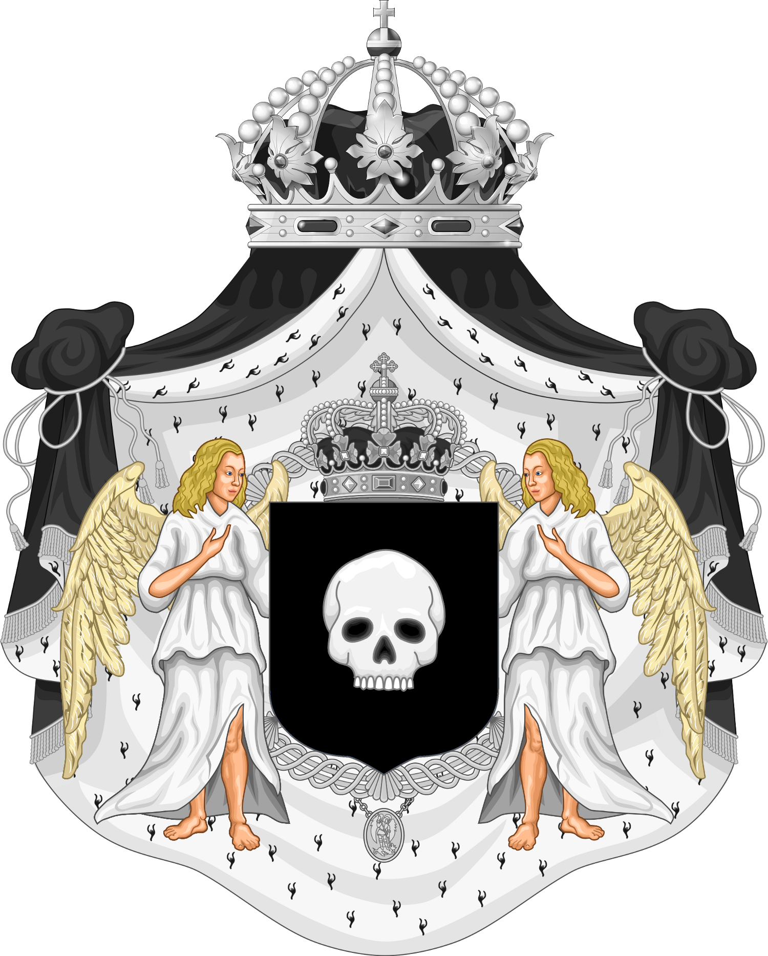 Imperial Coat Of Arms Of Ixania - Coat Of Arms Of Imperial Brazil (1500x1867), Png Download