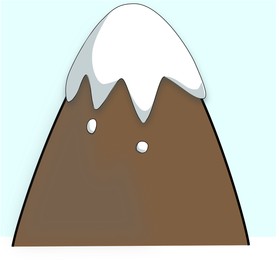 Cartoon Mountain Top Clipart Mountain Clip Art - One Mountain Clipart (900x843), Png Download