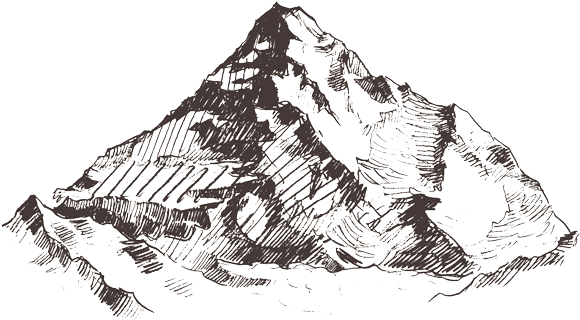 Clipart Mountain Png - Mountain Engraving (600x396), Png Download