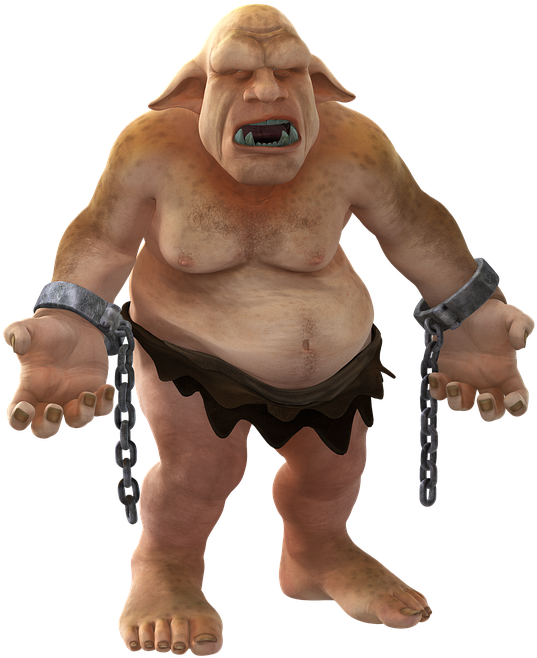 Troll, Kobold, Fantasy, Fairy Tales, Ears, Chains - Fantasy (622x720), Png Download
