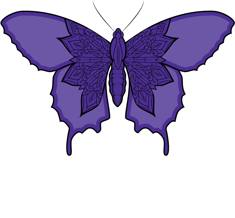Alexa Martinez - Violet Butterfly (864x864), Png Download