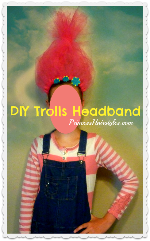 Trolls Headband Diy Video Tutorial, So Easy - Trolls Headband (489x781), Png Download