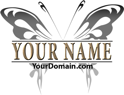 Tribal Butterfly Branding Logo Psd Template - Butterfly (411x411), Png Download