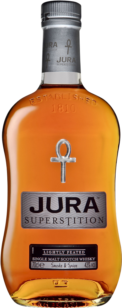 Jura Superstition Single Malt Scotch Whisky - Jura Superstition Png (414x1024), Png Download