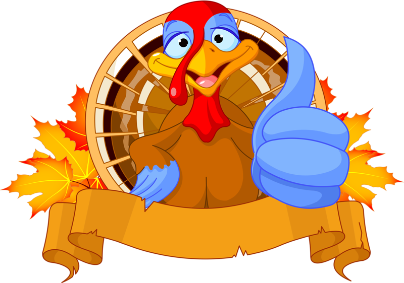 Illustration Of Cute Turkey Shows Thumb Up - Thanksgiving Turkey Clipart (800x562), Png Download