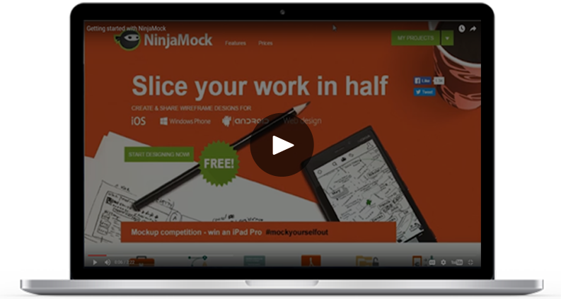 Video Demonstrating How To Make Wireframes In Ninjamock - Pearltrees (793x423), Png Download