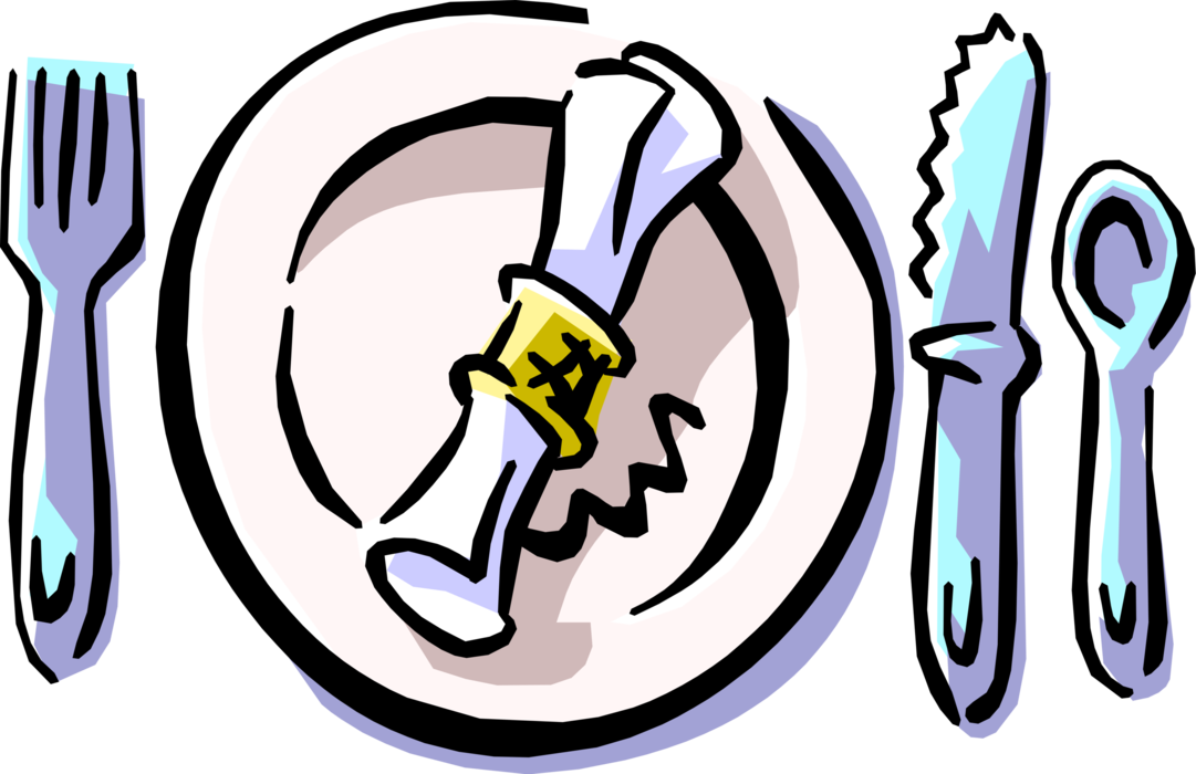 Place Setting Royalty Free Vector Clip Art Illustration - Famous Catering Companies (480x316), Png Download