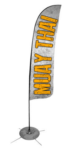 Muay Thai Feather Flag - Banner (480x480), Png Download