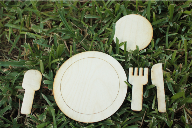 Kid Size Place Setting - Grass (740x740), Png Download