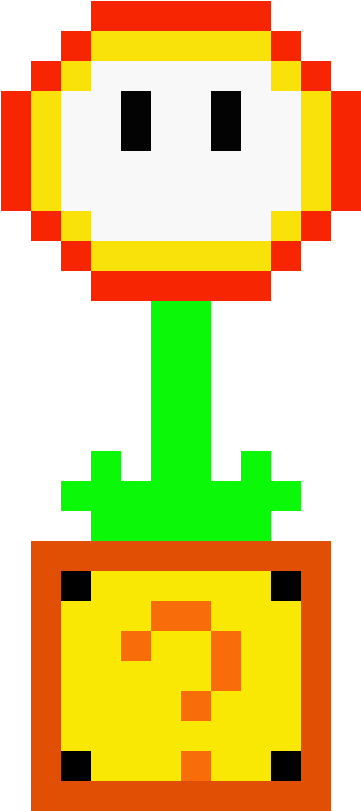 Fire Flower - 8 Bit Coin Png (480x1020), Png Download