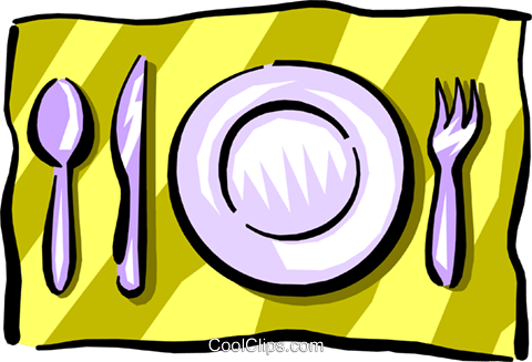 Place Setting Royalty Free Vector Clip Art Illustration - Gedeck Clipart (480x327), Png Download