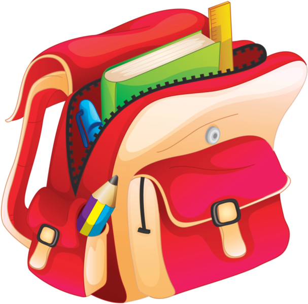 Школьные Принадлежности - School Bag With White Background (735x700), Png Download