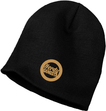 Nerdy Gangsta ™ Embroidered Beanie Hat 0 Shares - Wool (360x373), Png Download