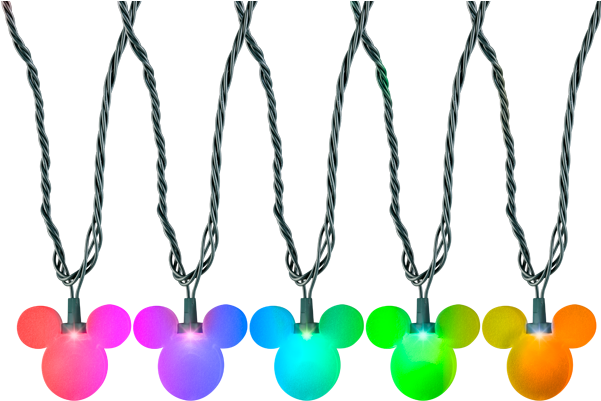 Mickey Mouse Rainbow Waveâ„¢ Led Light String - Mickey Mouse (600x600), Png Download
