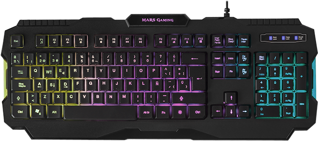 Choose Between Classic Or Bold Rainbow Effects, With - Teclado Mars Gaming Mrk0 Rgb Pt (960x480), Png Download