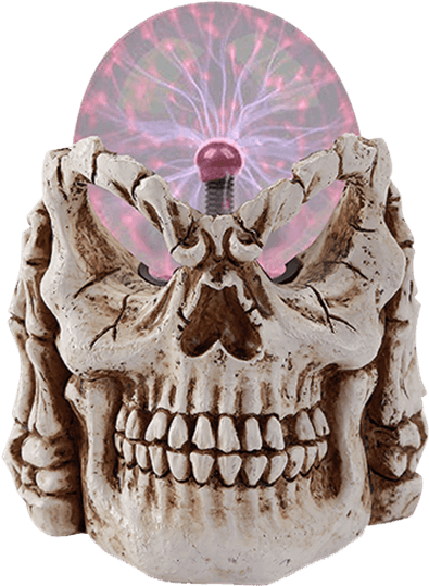 Skull Plasma Ball - Global Gizmos 6-inch Magic Plasma Ball (555x555), Png Download