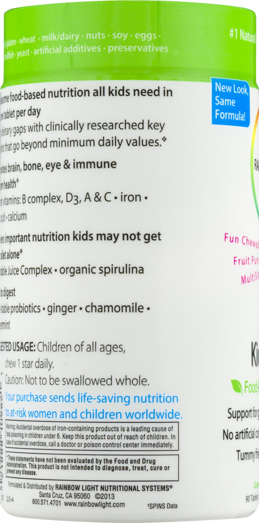 Rainbow Light Kids One™ Chewable Multivitamin & Mineral - Publication (1800x1800), Png Download