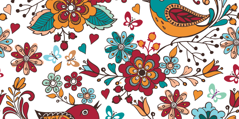 Description - Cork Fabric Wristlet Clutch With Bird Print (800x400), Png Download