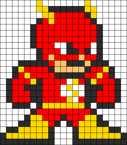 Hama Beads Flash - Perler Bead Patterns Flash (442x505), Png Download
