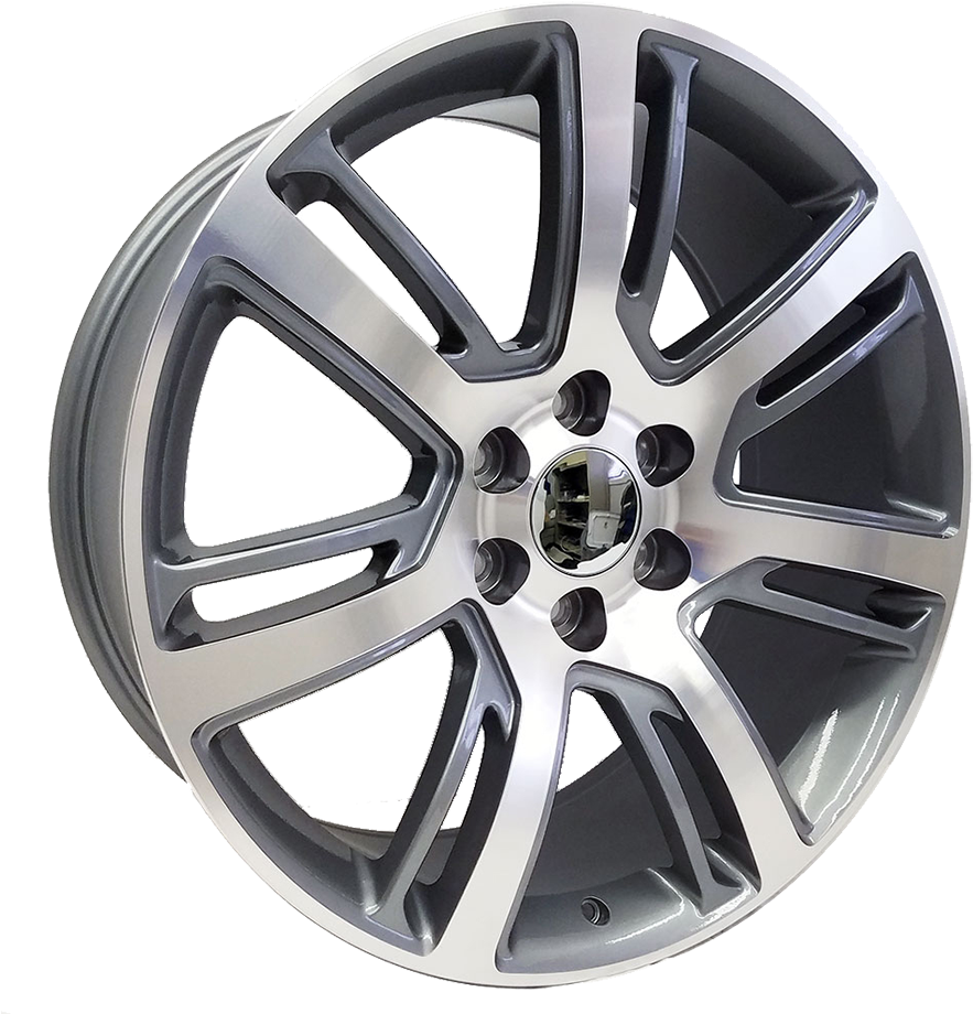 Cadillac Escalade Style, Gunmetal With Machined Face - 6 Lug Custom Wheels (936x936), Png Download