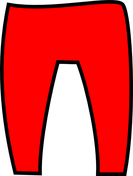 Pants Cliparts - Clip Art Red Pants (450x595), Png Download