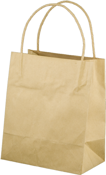 Brown Kraft Gift Bag - Brown Gift Bag Png (400x629), Png Download