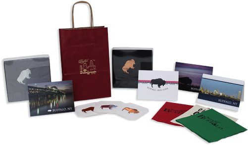 Buffalo Themed Products, Cocktail Napkins, Notecards, - Buffalo (524x300), Png Download