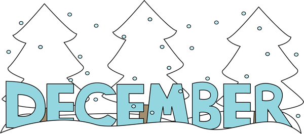 December Snow Clipart - December Clip Art (600x265), Png Download