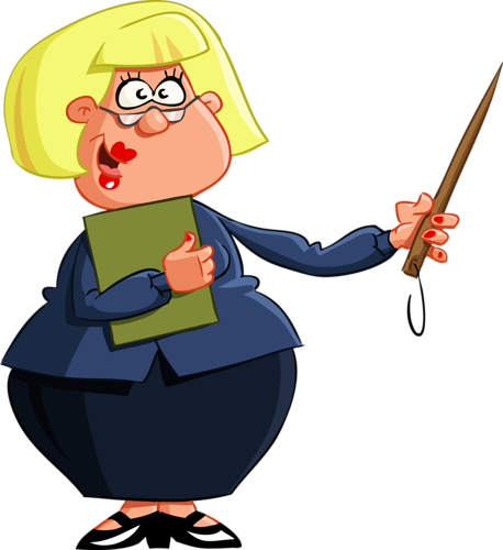 Cartoon People, Cartoon Images, Cute Cartoon, Teacher - Female Teacher Cartoon (458x500), Png Download