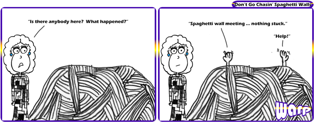 19-3 Spagetti Wall V1 - Cartoon (1000x397), Png Download