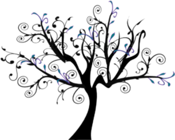 Drawn Swirl Vine - Swirly Tree Clip Art (640x480), Png Download